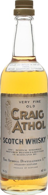 Craig Athol 5yo Very Fine Old The Atholl Distilleries Ltd 40% 750ml