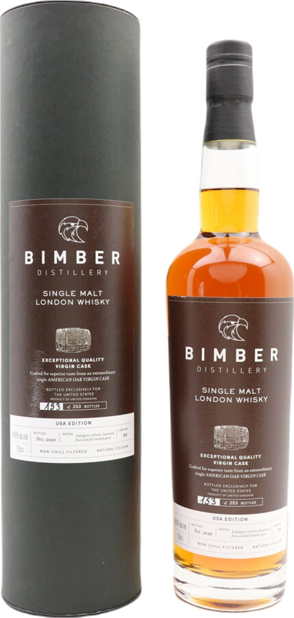 Bimber Single Malt London Whisky USA Edition Virgin American oak #95 58.6% 750ml