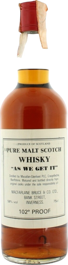Macallan As We Get It McfB Pure Malt Scotch Whisky 58% 750ml