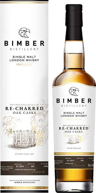 Bimber 2016 Single Malt London Whisky Small Batch Re-charred Cask 51.9% 700ml