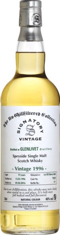 Glenlivet 1996 SV The Un-Chillfiltered Collection 1st Fill Sherry Butt #79229 46% 700ml