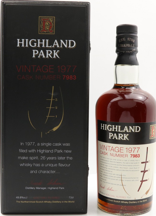 Highland Park 1977 Vintage #7983 49.8% 700ml