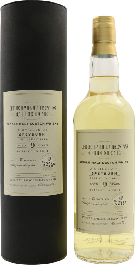 Speyburn 2004 LsD Hepburn's Choice 9yo Sherry Butt 46% 700ml