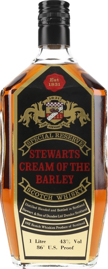 Stewarts Cream of the Barley Special Reserve S&SD Scotch Whisky 43% 1000ml