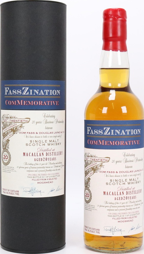 Macallan Commemorative 20th Anniversary Bottling FassZination 46.8% 700ml