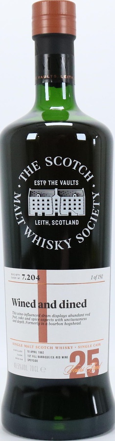 Longmorn 1992 SMWS 7.204 Wined and dined 49.5% 700ml