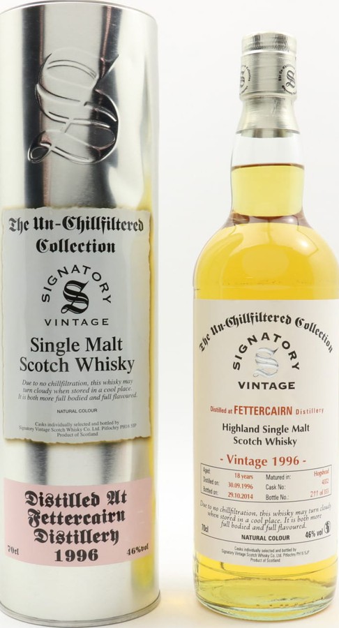 Fettercairn 1996 SV The Un-Chillfiltered Collection #4343 46% 700ml