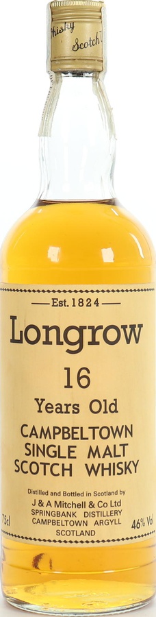 Longrow 16yo Screw cap White letter label 46% 750ml