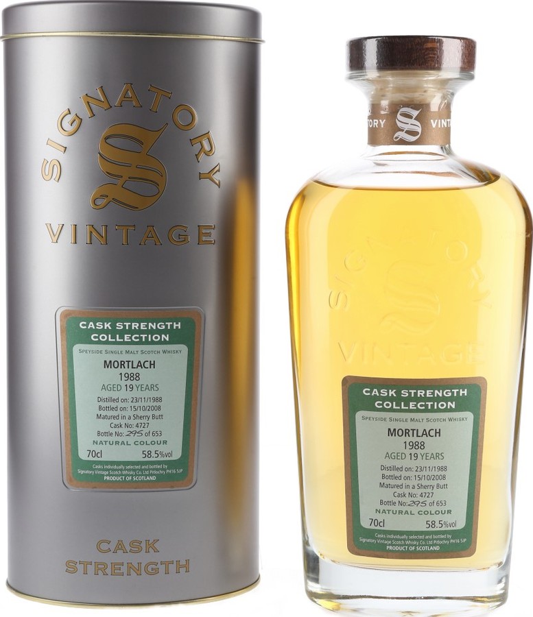 Mortlach 1988 SV Cask Strength Collection Sherry Butt #4727 58.5% 700ml