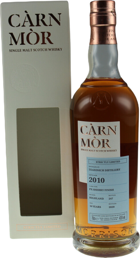 Teaninich 2010 MSWD Carn Mor Strictly Limited 10yo PX Sherry Finish 47.5% 700ml