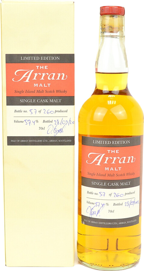 Arran 1995 Limited Edition Single Cask Malt 7yo 95/383 57.4% 700ml