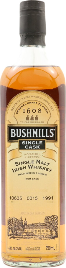 Bushmills 1991 Single Cask #10635 Park Avenue Liquors 43% 750ml