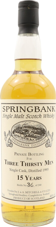 Springbank 1995 Private Bottling Three Thirsty Men Fresh Sherry #138 46% 700ml