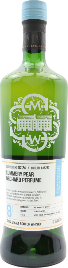 Glencadam 2011 SMWS 82.24 Summery pear orchard perfume 8yo 2nd Fill Ex-Bourbon Barrel 63.6% 700ml