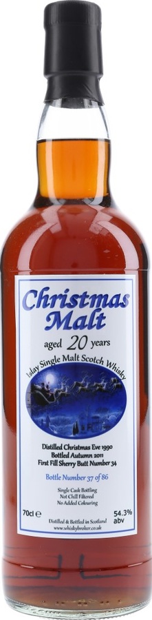 Christmas Malt 20yo WhB 1st Fill Sherry Butt #34 54.3% 700ml