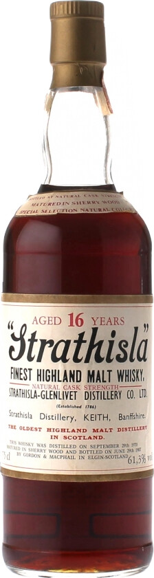Strathisla 1970 GM Licensed Bottling Sherry Wood Intertrade 61.3% 750ml
