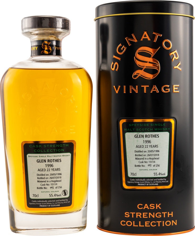 Glenrothes 1996 SV Cask Strength Collection #15114 55.4% 700ml