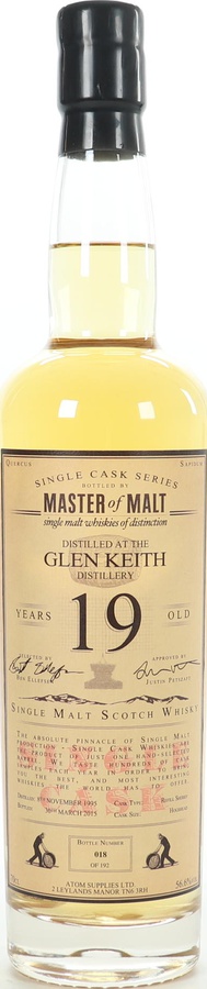Glen Keith 1995 MoM Single Cask Series 56.6% 700ml