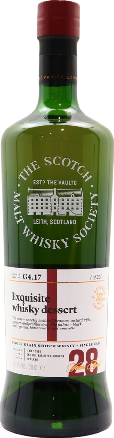 Cameronbridge 1989 SMWS G4.17 Exquisite whisky dessert 28yo 2nd Fill Ex-Bourbon Barrel 54.4% 700ml