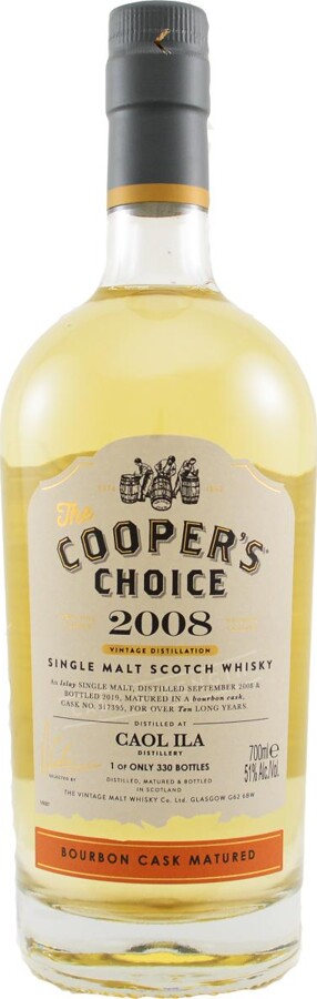 Caol Ila 2008 VM The Cooper's Choice 10yo Bourbon #317395 51% 700ml