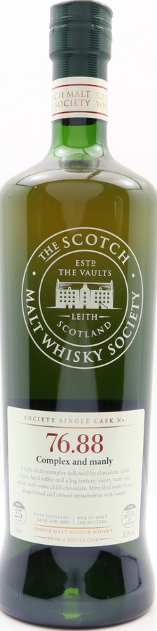 Mortlach 1986 SMWS 76.88 Complex and manly Refill Ex-Bourbon Hogshead 58.5% 700ml