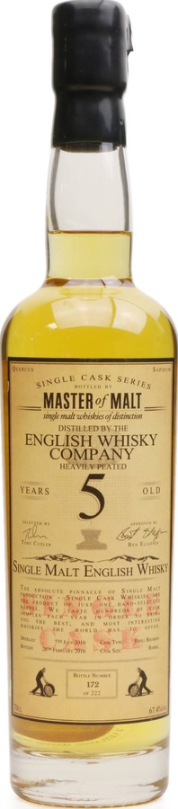The English Whisky 2010 MoM Single Cask Series B1/286 67.4% 700ml