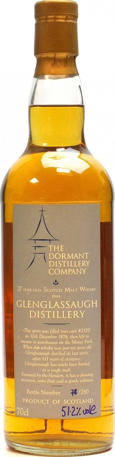 Glenglassaugh 1976 RM Dormant Distillery Company #2370 51.2% 700ml