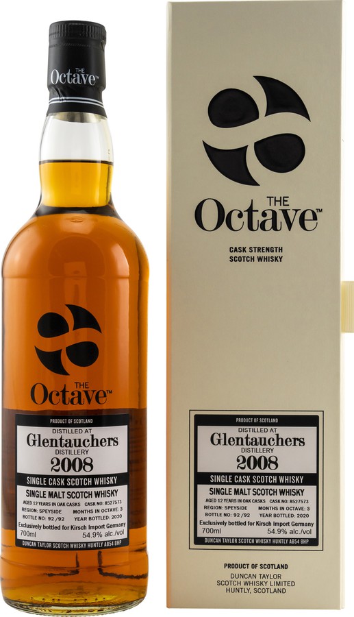Glentauchers 2008 DT The Octave #8527573 Exclusively bottled for Kirsch Import 54.9% 700ml
