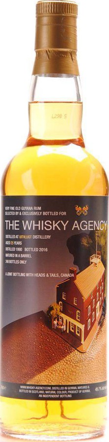 The Whisky Agency 1990 Uitvlugt Guyana 25yo 49.7% 700ml