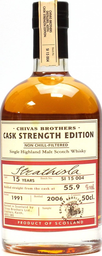 Strathisla 1991 Chivas Brothers Cask Strength Edition Batch SI 15 004 55.9% 500ml