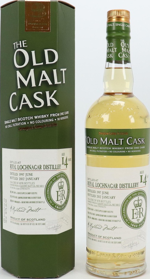 Royal Lochnagar 1997 DL Old Malt Cask Sherry Butt 58.7% 700ml