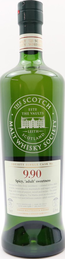 Glen Grant 1988 SMWS 9.90 Spicy adult sweetness Refill Ex-Sherry Butt 55.1% 700ml