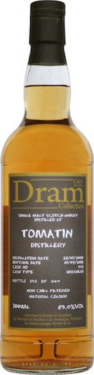 Tomatin 2008 C&S Dram Collection Sherry Hogshead #442 59% 700ml