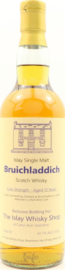 Bruichladdich 10yo Private Single Cask Bottling Syrah #117 61.7% 700ml