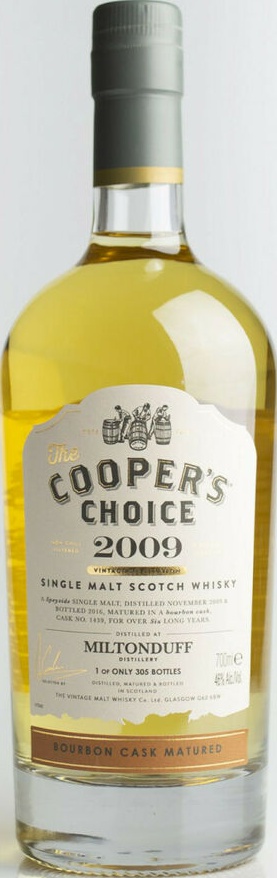 Miltonduff 2009 VM The Cooper's Choice Bourbon Cask #1439 46% 700ml
