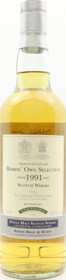Auchroisk 1991 BR Berrys Own Selection #16022 54.6% 700ml