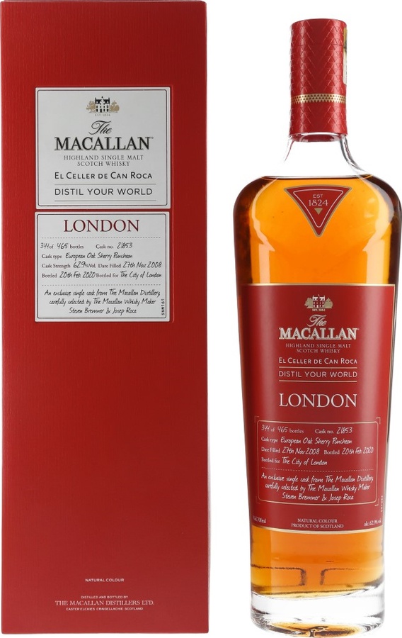 Macallan 2008 Distil Your World London Edition European Oak Sherry Puncheon #21853 62.9% 700ml