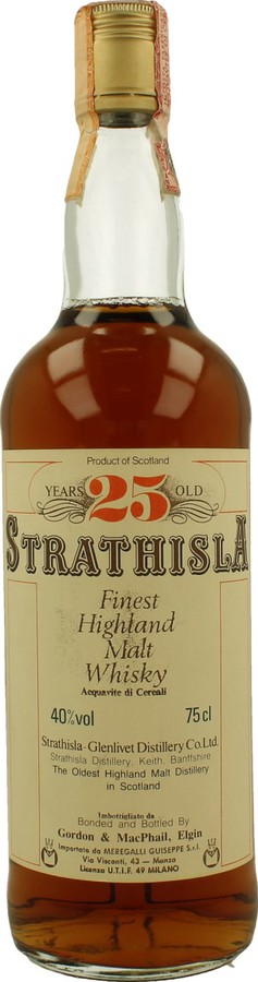 Strathisla 25yo GM Finest Highland Malt Whisky Acquavite di Cereali Importato da Co. Import Pinerolo Torino 40% 750ml