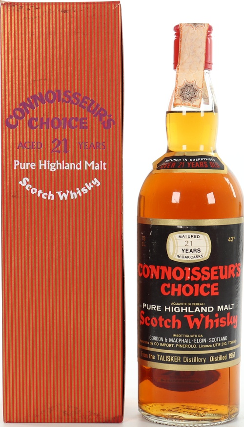 Talisker 1951 GM Connoisseurs Choice for Edwards and Edwards Sherrywood 43% 750ml