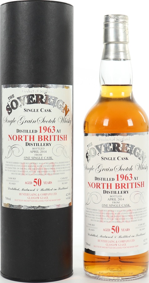 North British 1963 HL The Sovereign Sherry Cask 42.9% 700ml