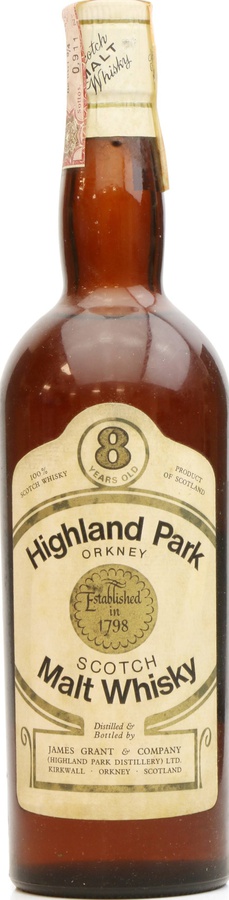 Highland Park 8yo Scotch Malt Whisky Adriatic Venezia Italy 45% 750ml