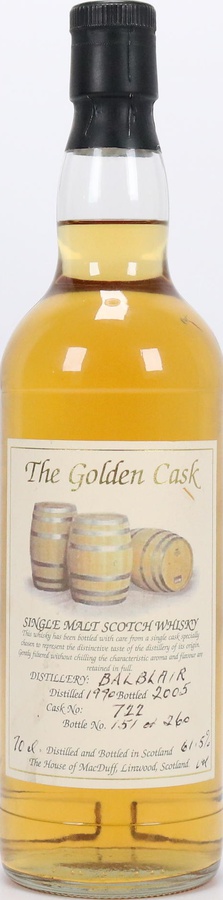 Balblair 1990 HMcD The Golden Cask #722 61.5% 700ml