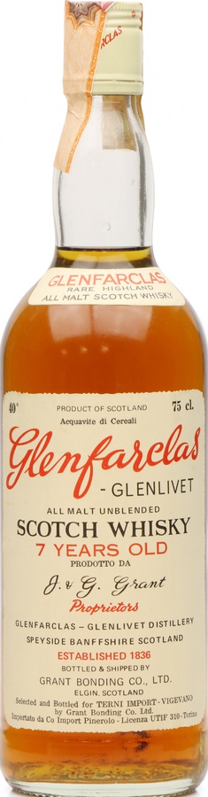 Glenfarclas 7yo All Malt Unblended Importato da Terni Import Vigevano 40% 750ml