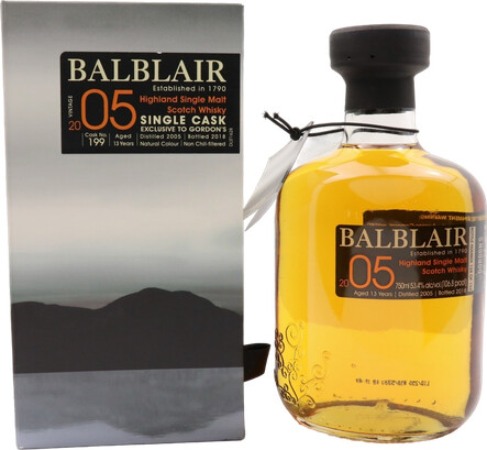 Balblair 2005 Single Cask #199 Gordon's Exclusive 53.4% 750ml