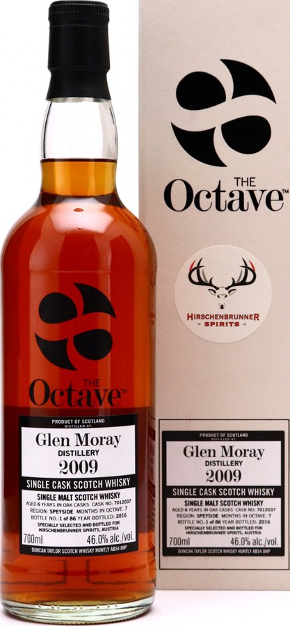Glen Moray 2009 DT The Octave #7012037 Hirschenbrunner Spirits 46% 700ml