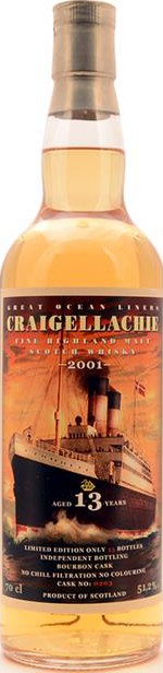 Craigellachie 2001 JW Great Ocean Liners Bourbon Cask #0203 Whiskymesse 51.2% 700ml