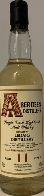 Ledaig 1992 BA Aberdeen Distillers #122 43% 700ml