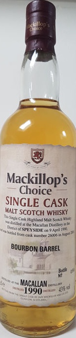 Macallan 1990 McC Single Cask Bourbon Barrel #26006 43% 700ml