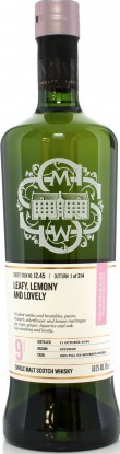 BenRiach 2010 SMWS 12.45 Leafy lemony and lovely 2nd Fill Ex-Bourbon Barrel 60.3% 700ml