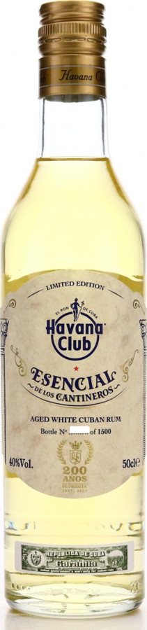 Havana Club Esencial de los Cantineros Aged White Cuban Rum 40% 500ml